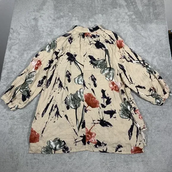 Zanzea Collection Floral Quarter Button Tunic Blouse Size XL Women’s - Picture 3 of 10